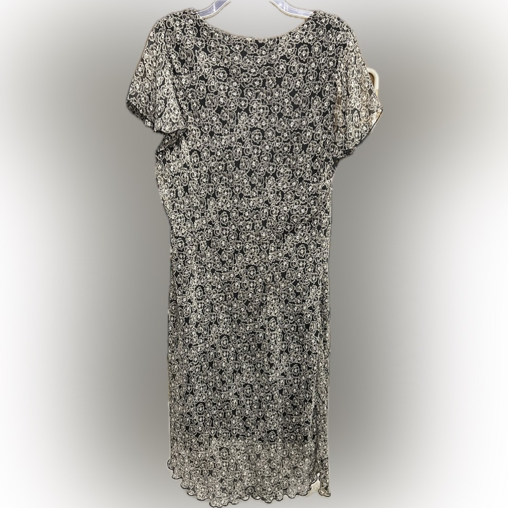 Dressbarn Black and White Floral Dress